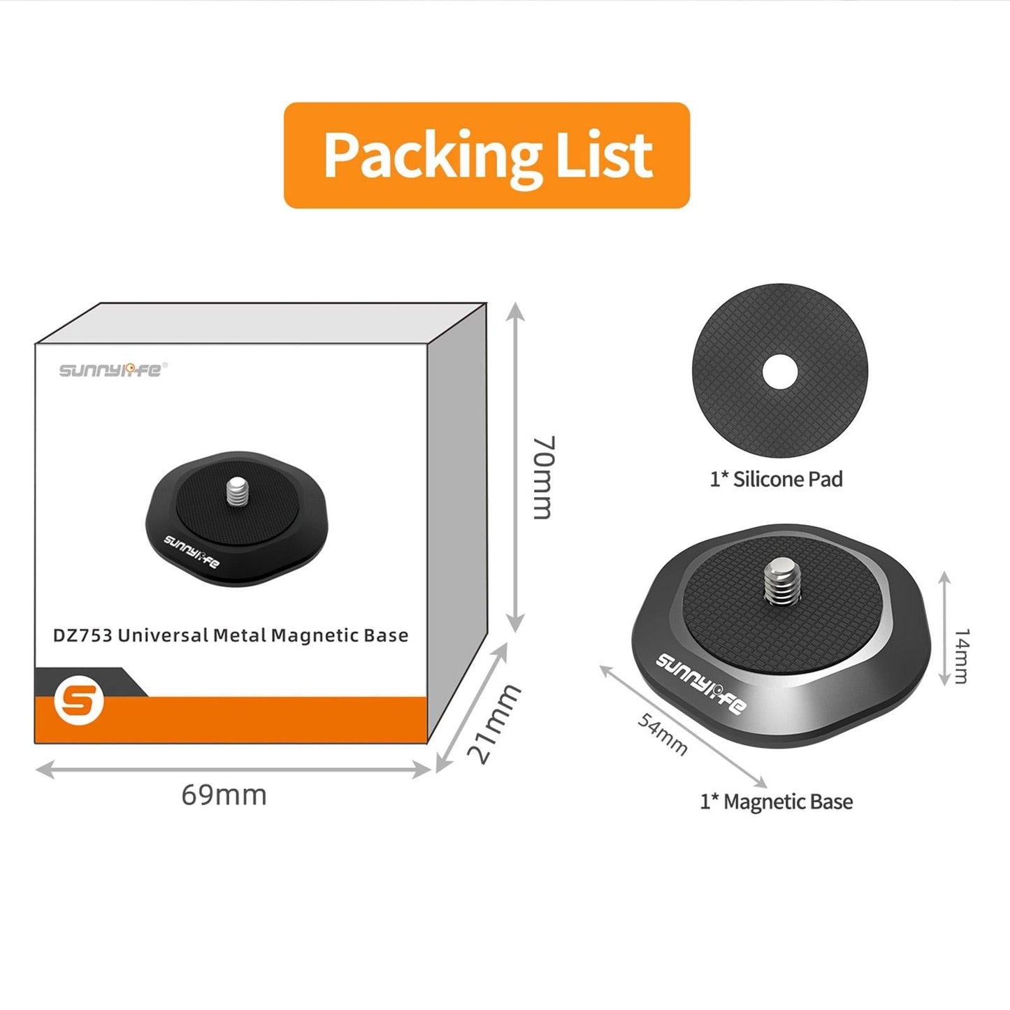 Metal Magnetic Base With 1 / 4 Adapter And Pivot Stand-1915196791079440393