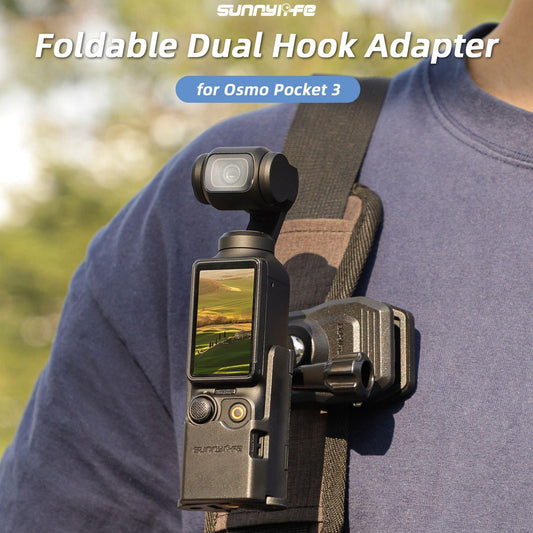Foldable Dual Hooks Adapter For Dji Pocket 3 - Protective Case Bracket-1915196487210504193