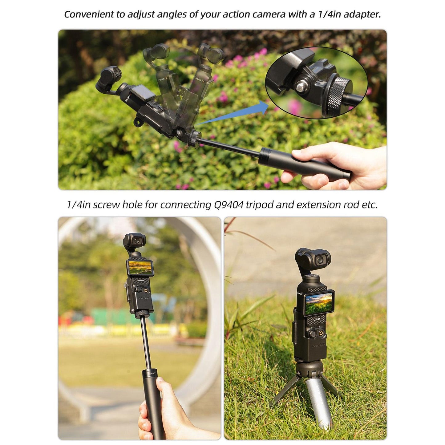 Foldable Dual Hooks Adapter For Dji Pocket 3 - Protective Case Bracket-1915196487210504197