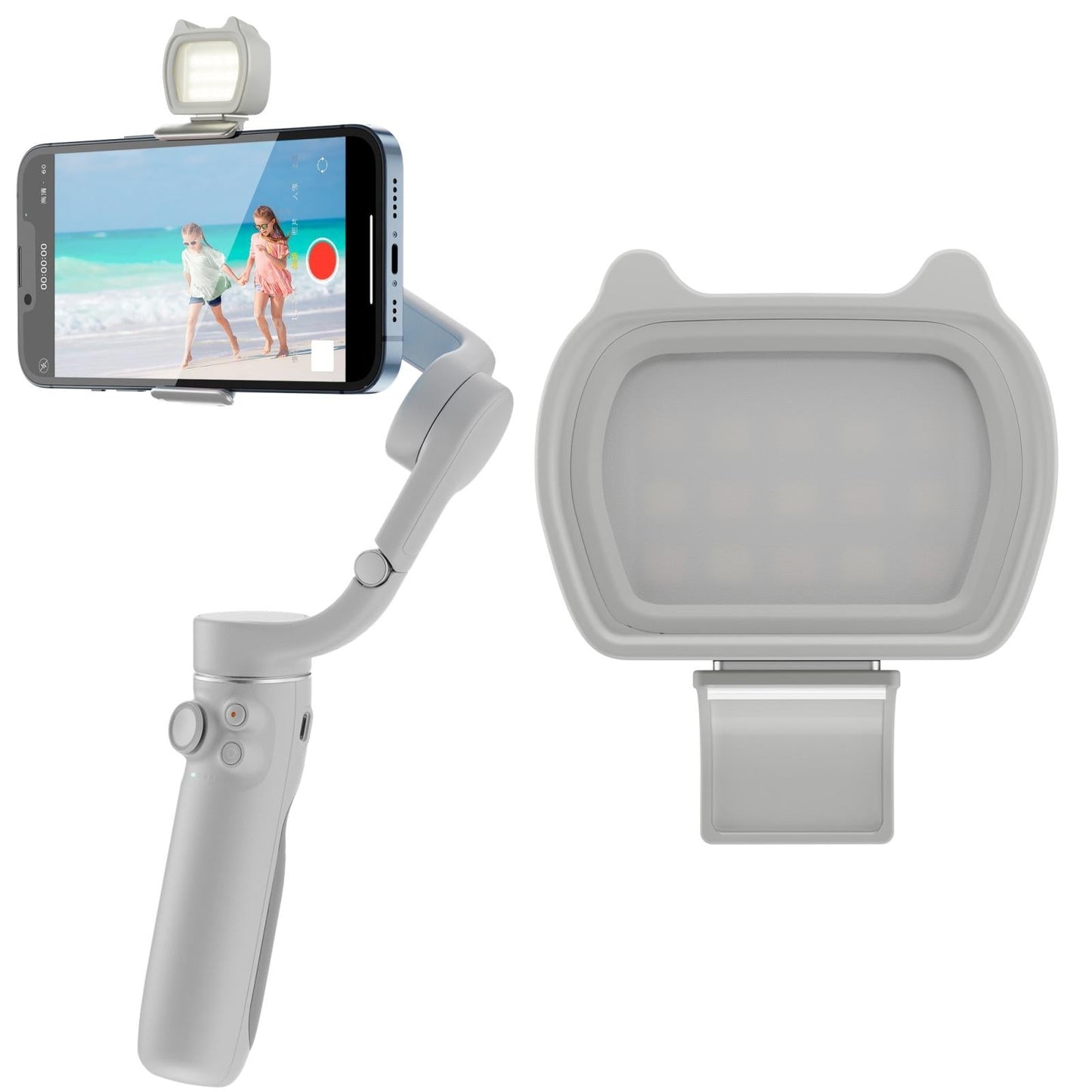 Universal Cat Ears Magnetic Fill Light For Dji Om Series - Multi Functional Beauty Selfie Light-1922443412334841863