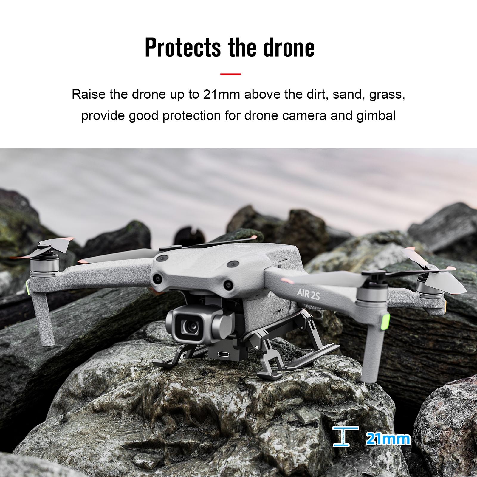 Foldable Landing Gear For Dji Air 2S - Anti-Fall & Heightened-1964932152239984644