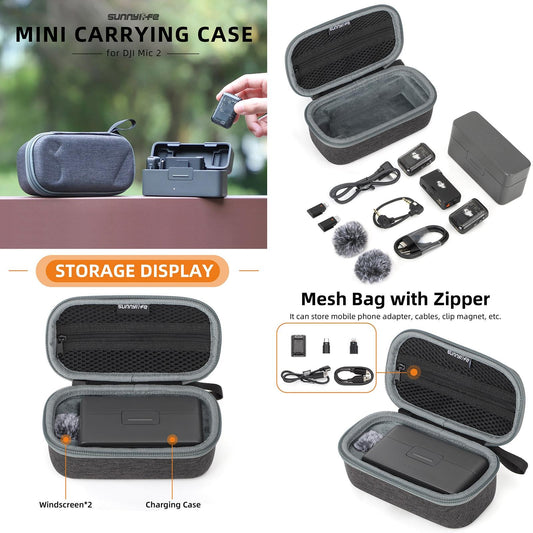 Mini Carrying Case For Dji Mic 2 Wireless Microphone - Storage Bag-1915196558161350657