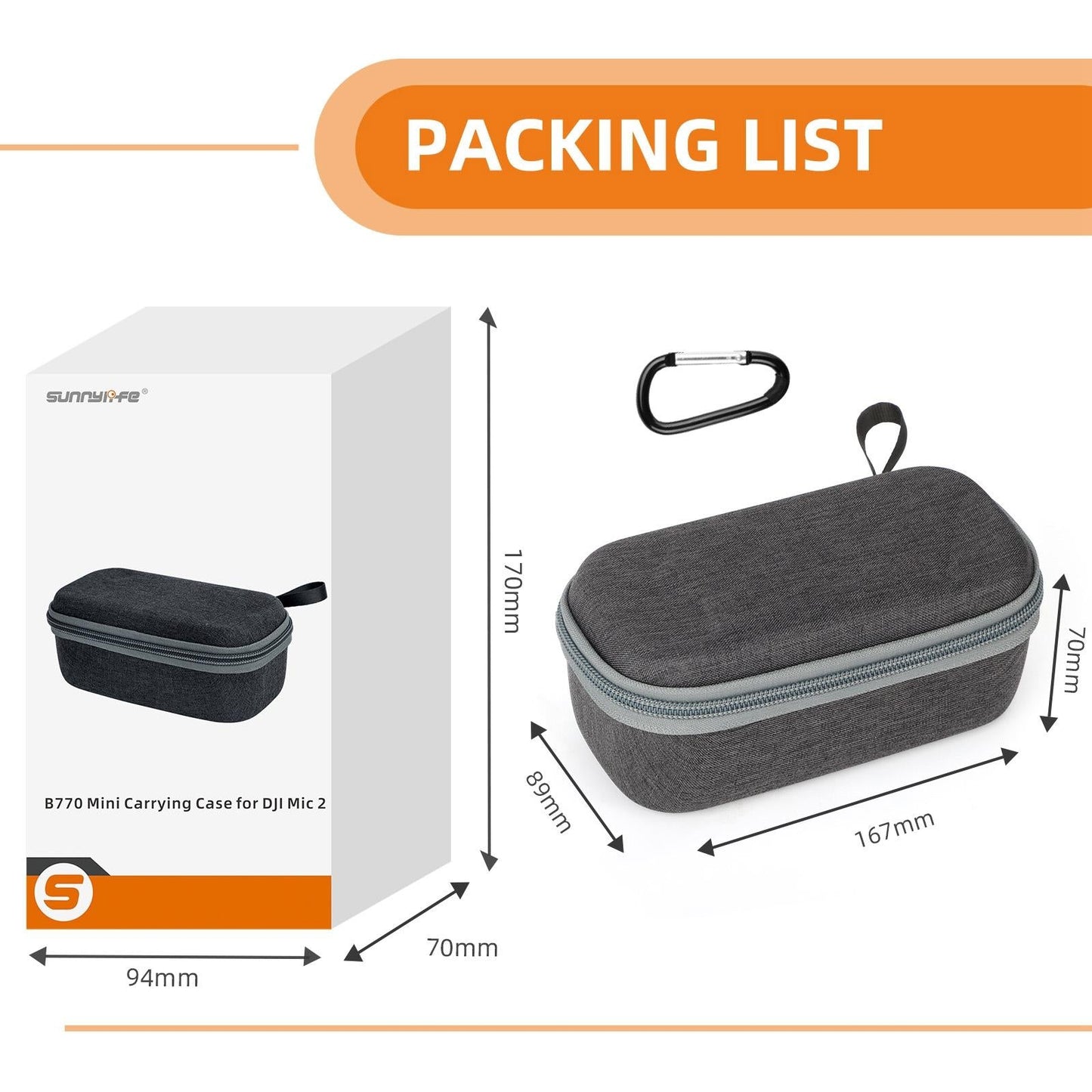 Mini Carrying Case For Dji Mic 2 Wireless Microphone - Storage Bag-1915196558161350661