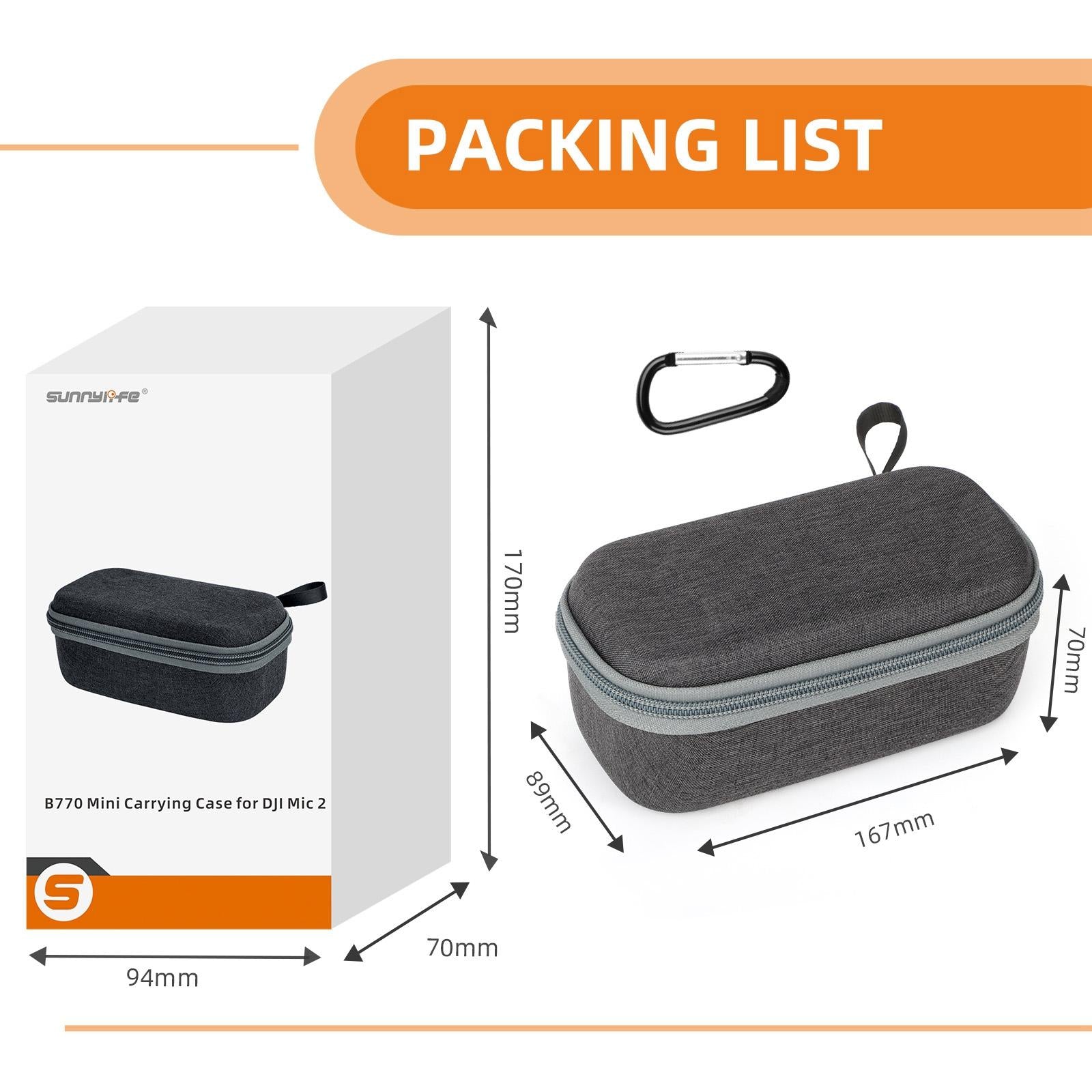 Mini Carrying Case For Dji Mic 2 Wireless Microphone - Storage Bag-1915196558161350661