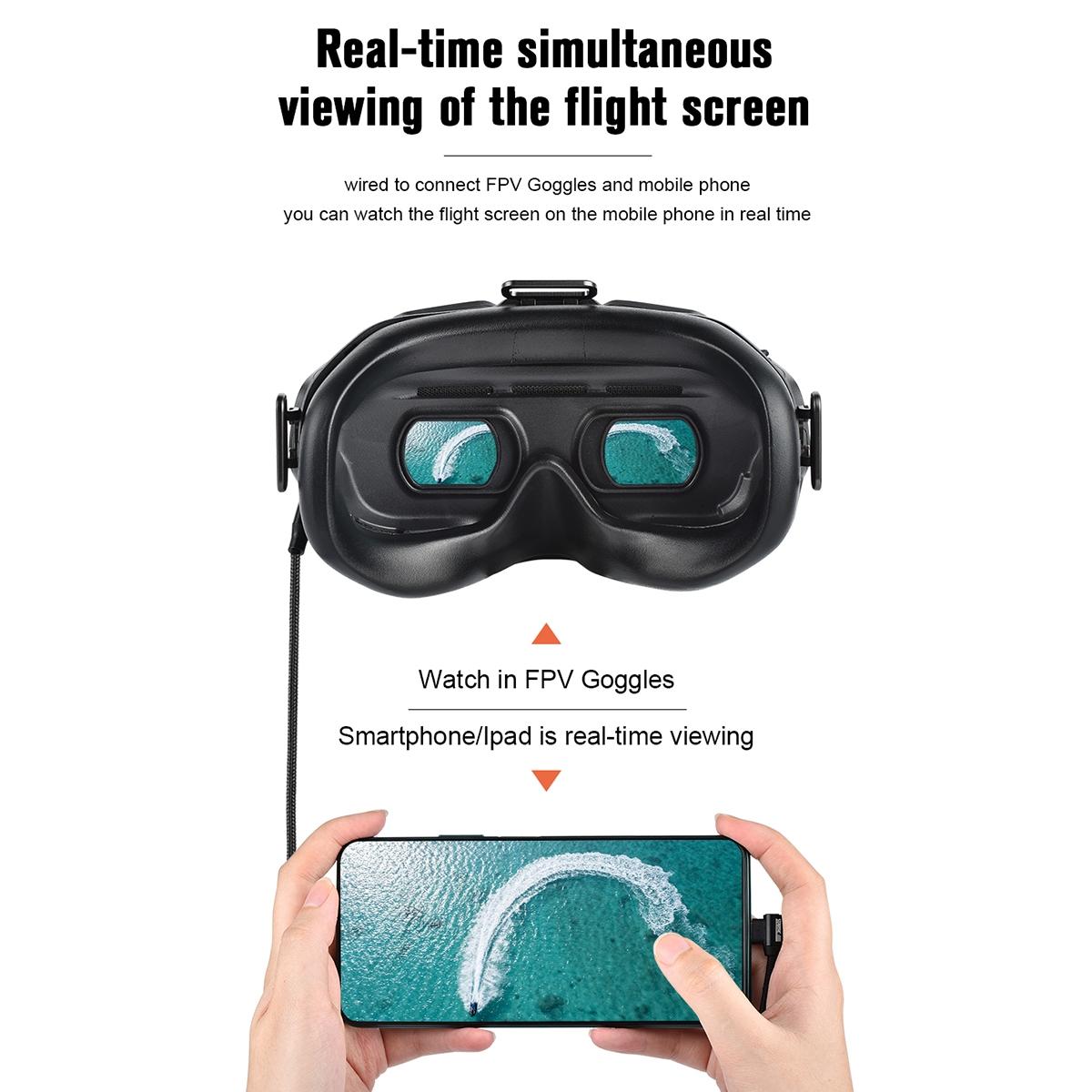 1.2M Dual Way Data Cable For Dji Fpv Goggles - Type C To Type C Elbow-1915196714998960132