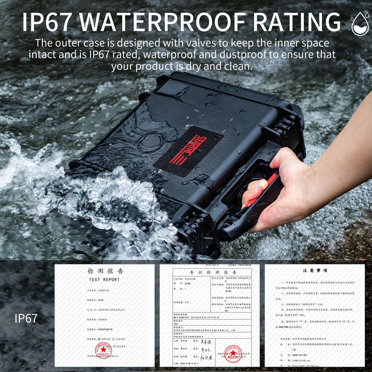 Waterproof Dual-Layer Storage Box For Insta360 X4 Startrc - Black-1915196758133182467