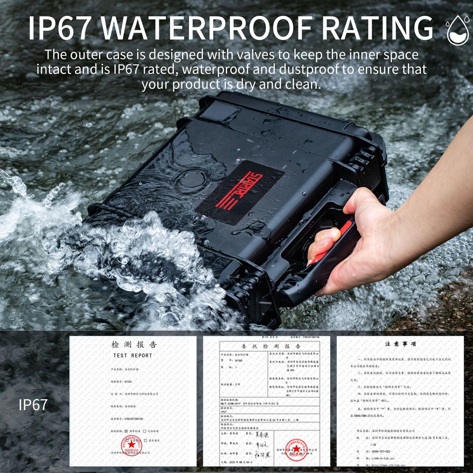 Waterproof Dual-Layer Storage Box For Insta360 X4 Startrc - Black-1915196758133182467