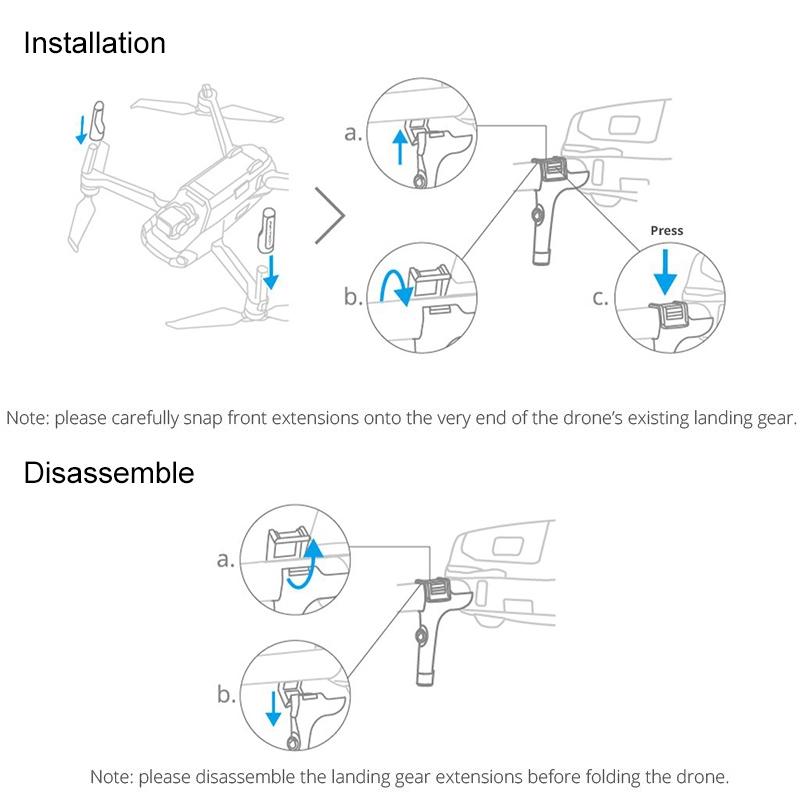 Portable Heightened Landing Gear For Dji Mavic Air 2 - Elevated Design-1915197714195419141