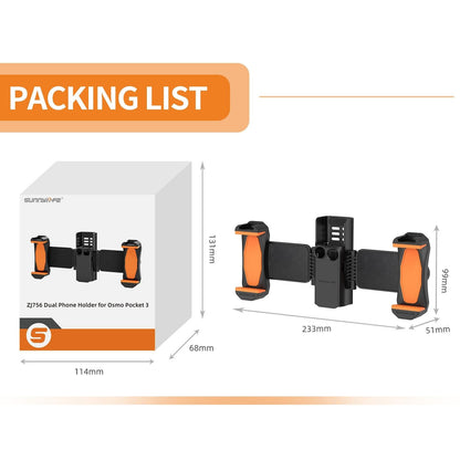 Universal Dual Phone Clamp For Dji Pocket 3-1915196762348457991