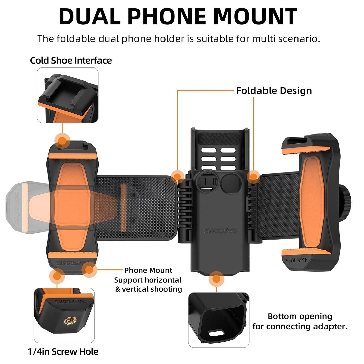 Universal Dual Phone Clamp For Dji Pocket 3-1915196762348457992