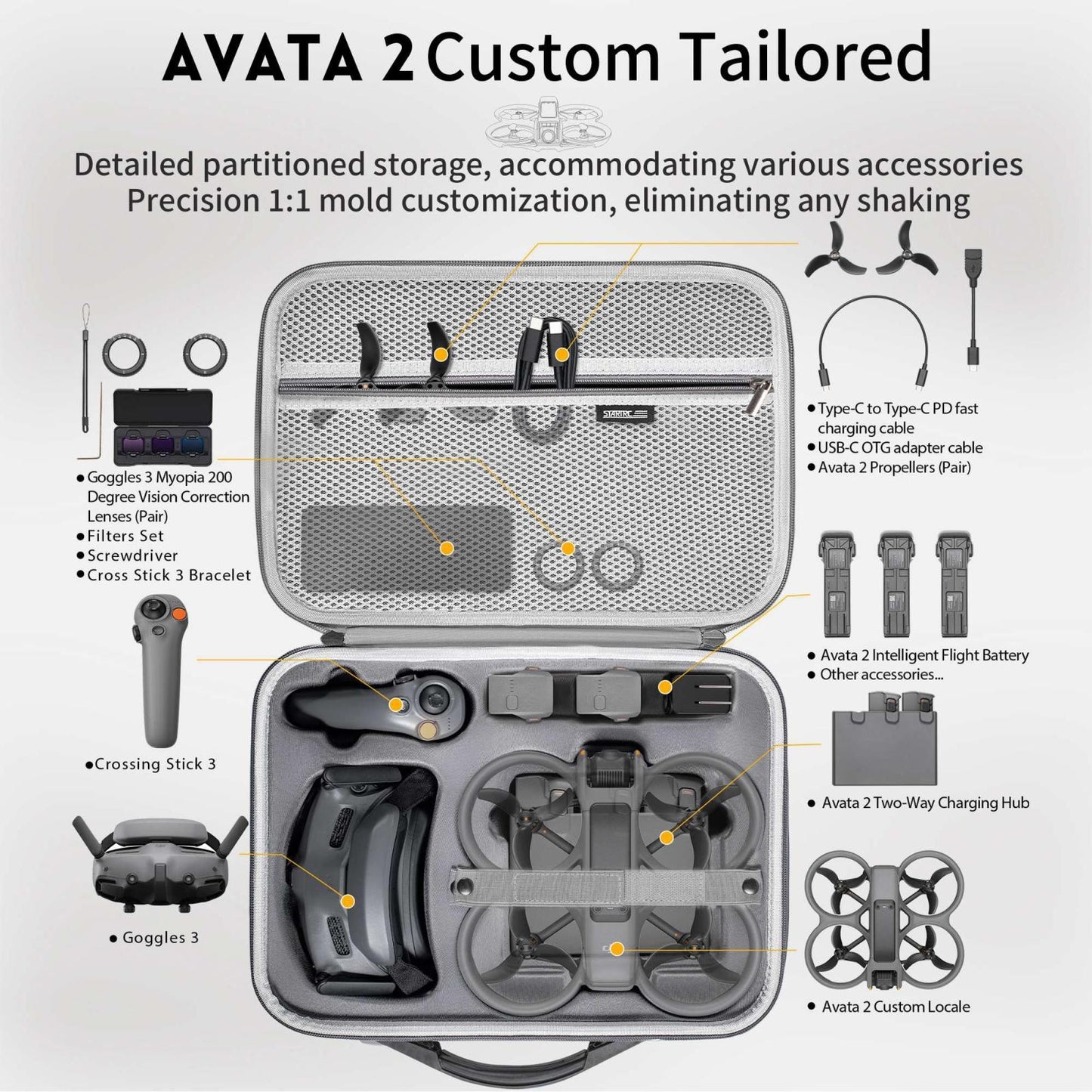 Avata 2 Drone Messenger Bag - Compact Storage Solution-1915196560052981762