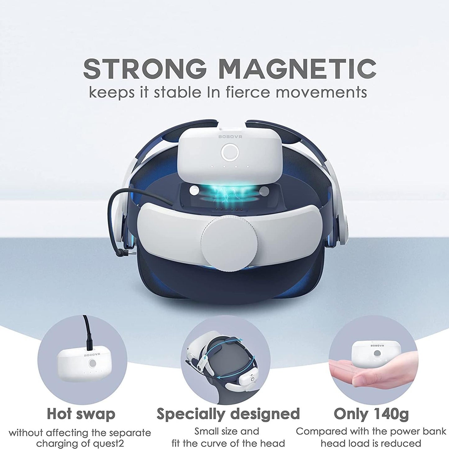 Elite Strap Dual Battery Magnetic Dock For Oculus Quest 2 Charging-1915197155501543430