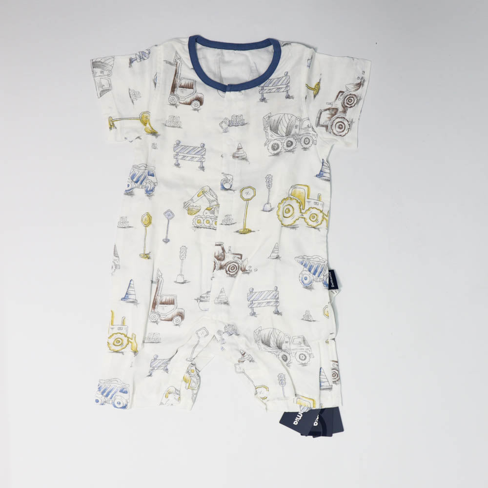Domia Silky Bamboo Short Sleeve Baby Romper Engineering Team L80 48-1973194154867560449