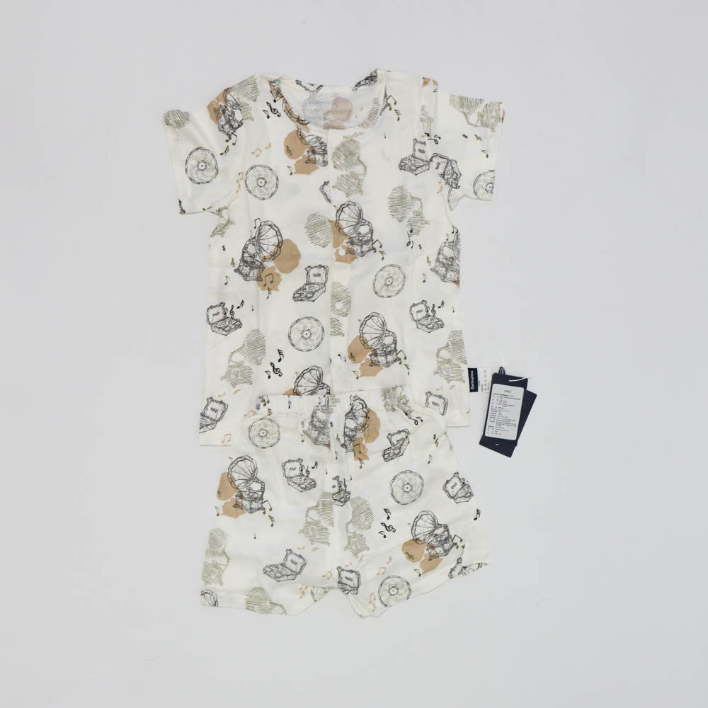 Domia Kids Bamboo Fiber Cotton Sht Sleeve Pajama Set Gramophone Radio 100-1973194164266995713