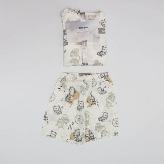 Domia Kids Bamboo Fiber Cotton sht Sleeve Pajama Set Gramophone Radio 110-1973194155517677569