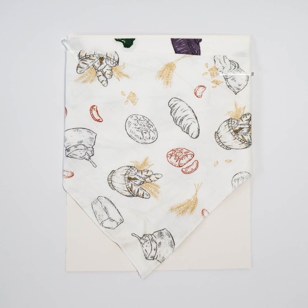 Domia Bamboo Fiber Cotton Gauze Triangle Bib food-1973194152158040064