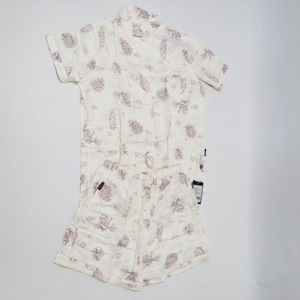 Domia Bamboo Fiber Short Sleeve Pajama Set Pinecone Space 170 L-1973194170386485248