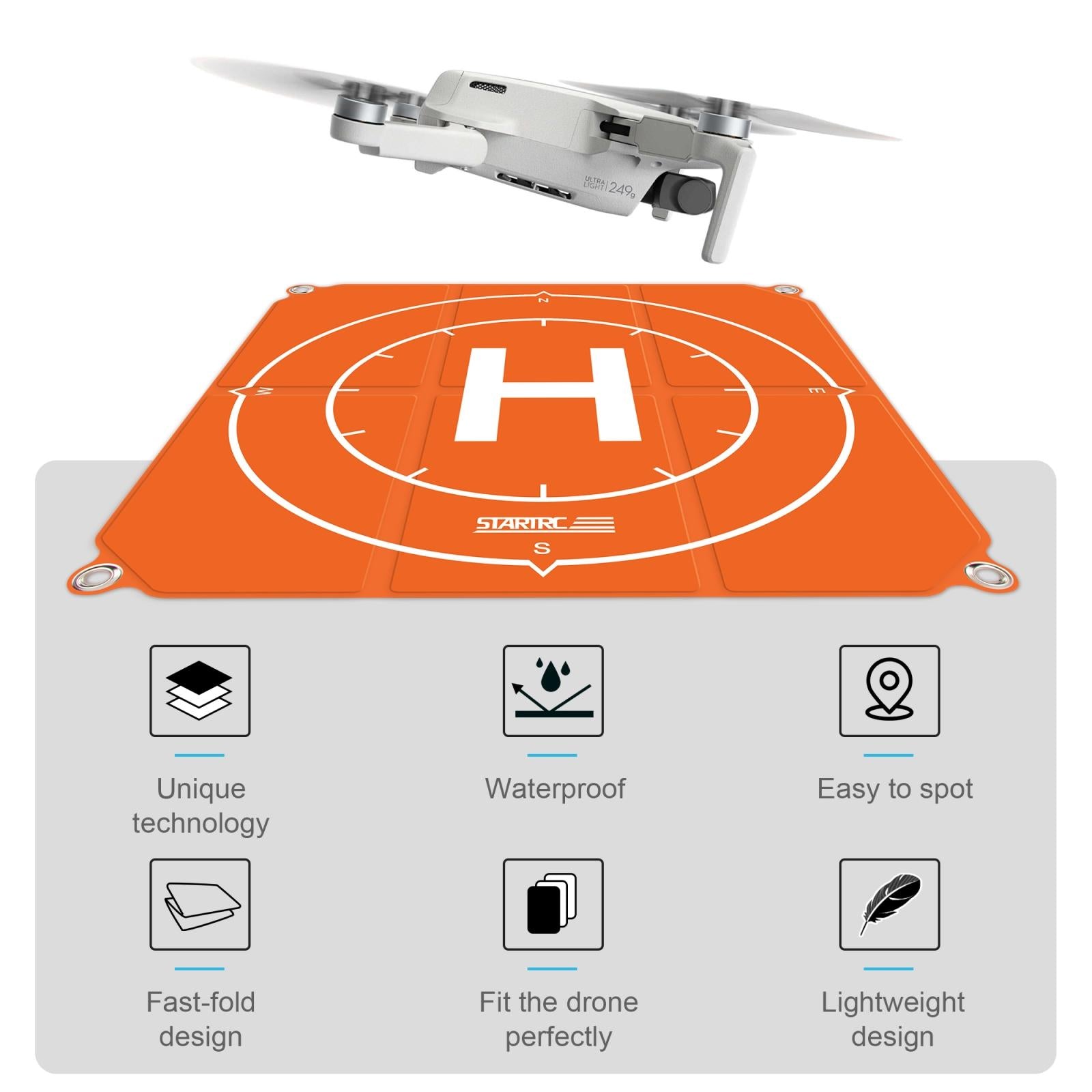 Universal Foldable Landing Pad For Drones - Portable Square Design-1915196875175235587