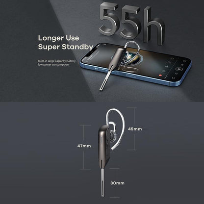 Wireless Metal Bluetooth Earphone With Noise Reduction - Black-1915196831063740421