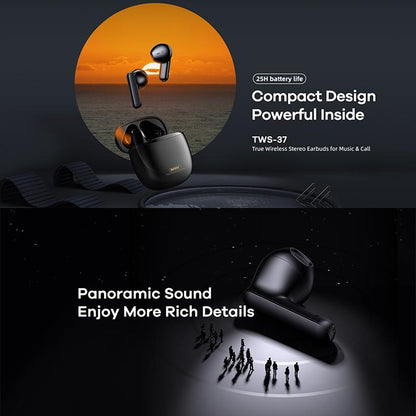 Wireless Stereo Bluetooth Earphones - True Music White-1915197120999198723