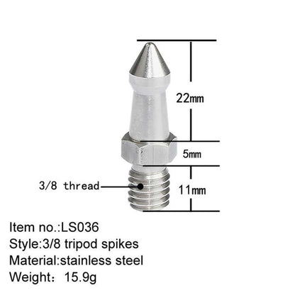 2 Stainless Steel 3 / 8 Feet Screws For Slr Tripod-1915198018169212929