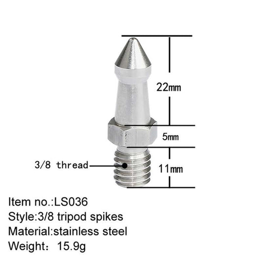 2 Stainless Steel 3 / 8 Feet Screws For Slr Tripod-1915198018169212929
