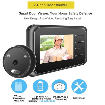 2.4 Night Vision Lcd Cat Eye Doorbell With Photo / Video Display-1915197566945988609