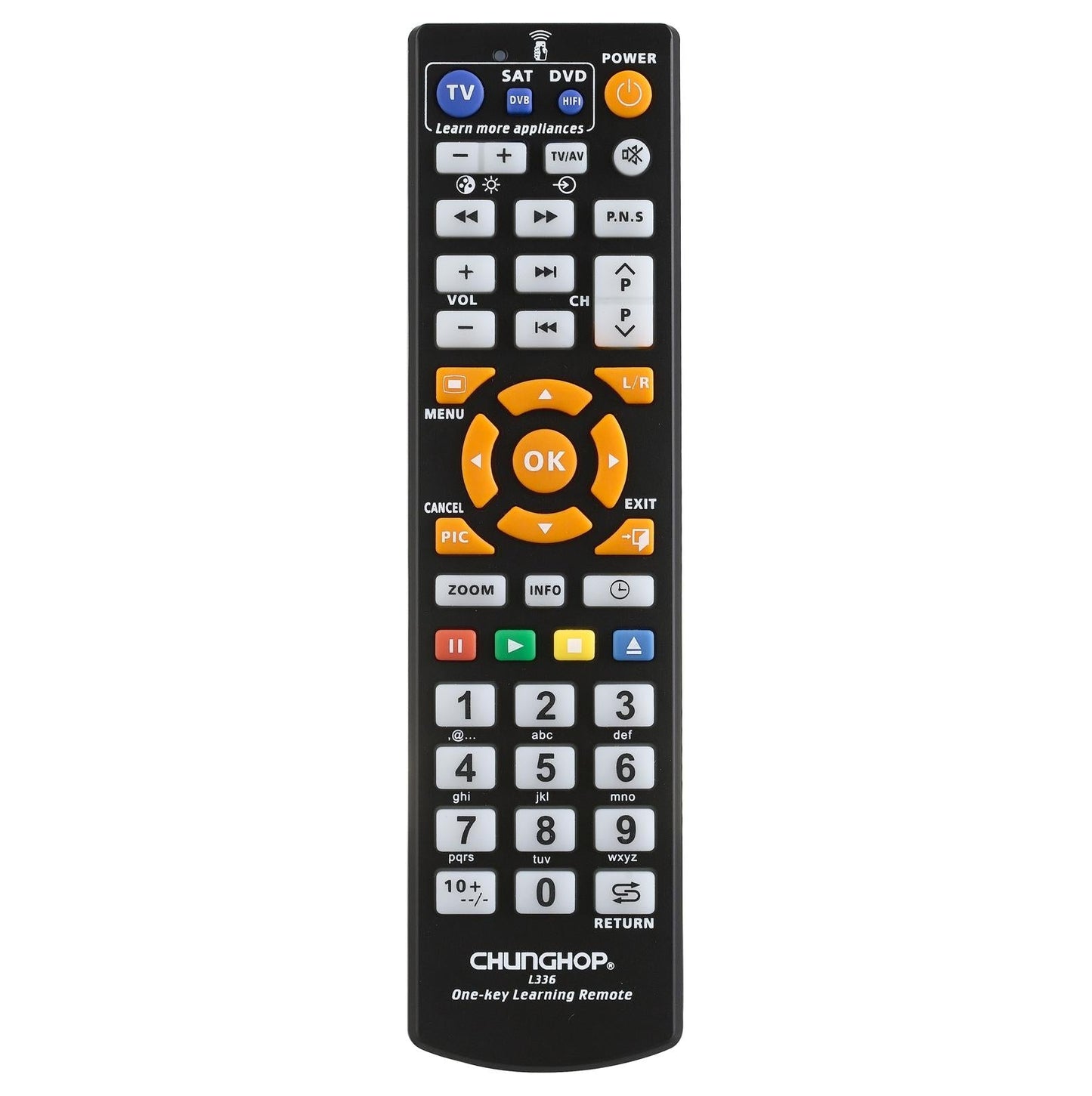 Universal Smart Learning Remote For Tv Cable Dvd - Chunghop L336-1915196881185673221