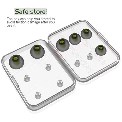 6 Pairs New Bee In-Ear Silicone Ear Caps With Storage Box - Fits 5-7Mm Earphone Plugs-1915198016395022341