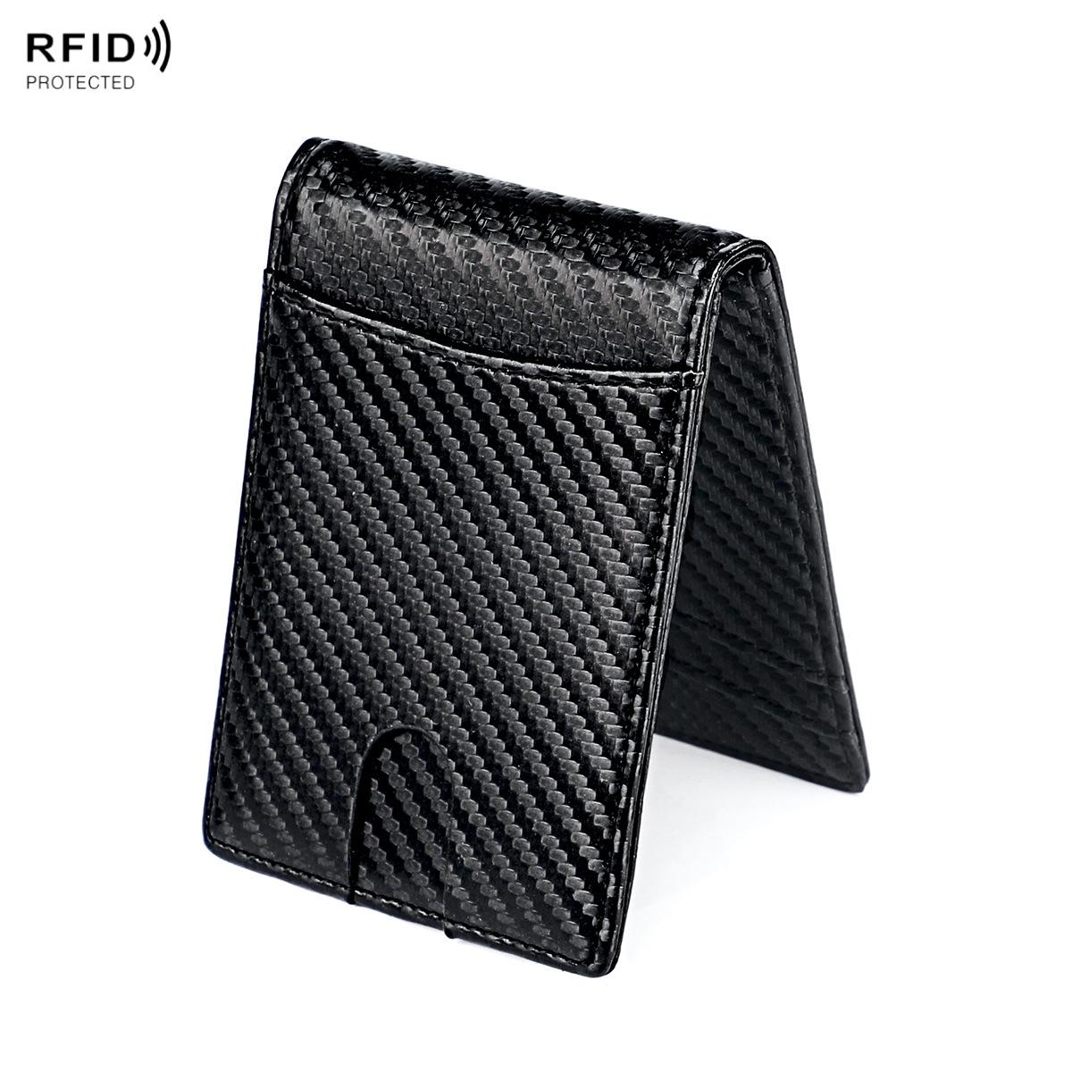 Rfid-Blocking Carbon Fiber Men Wallet - Sleek & Secure-1915196919416754177