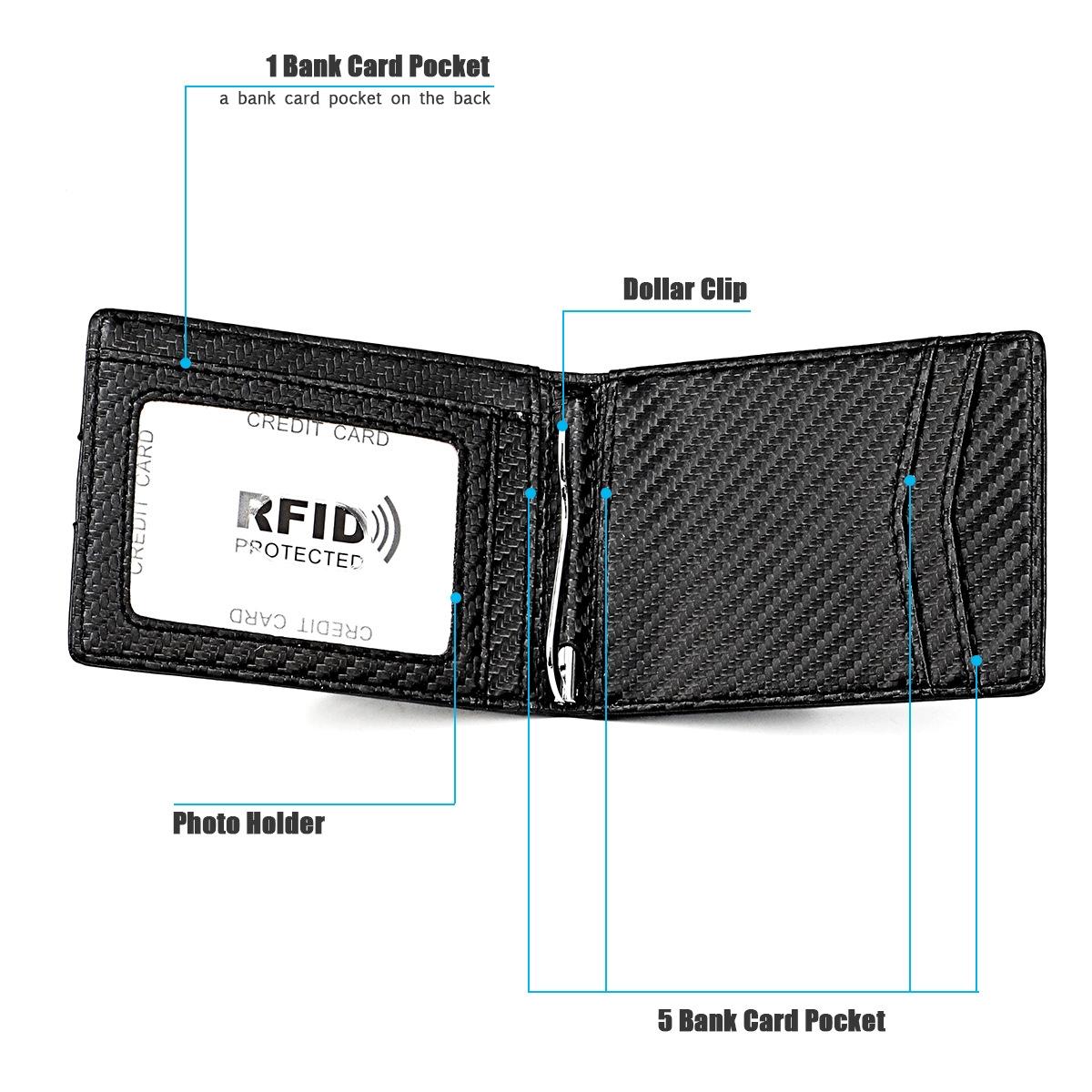 Rfid-Blocking Carbon Fiber Men Wallet - Sleek & Secure-1915196919416754180