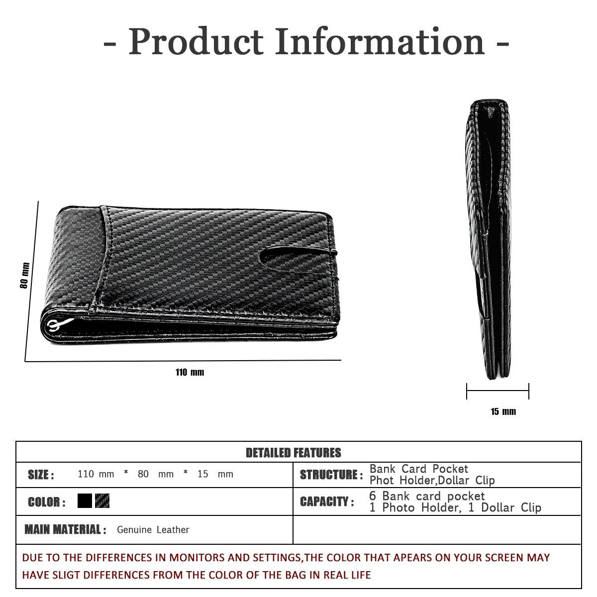Rfid-Blocking Carbon Fiber Men Wallet - Sleek & Secure-1915196919416754182