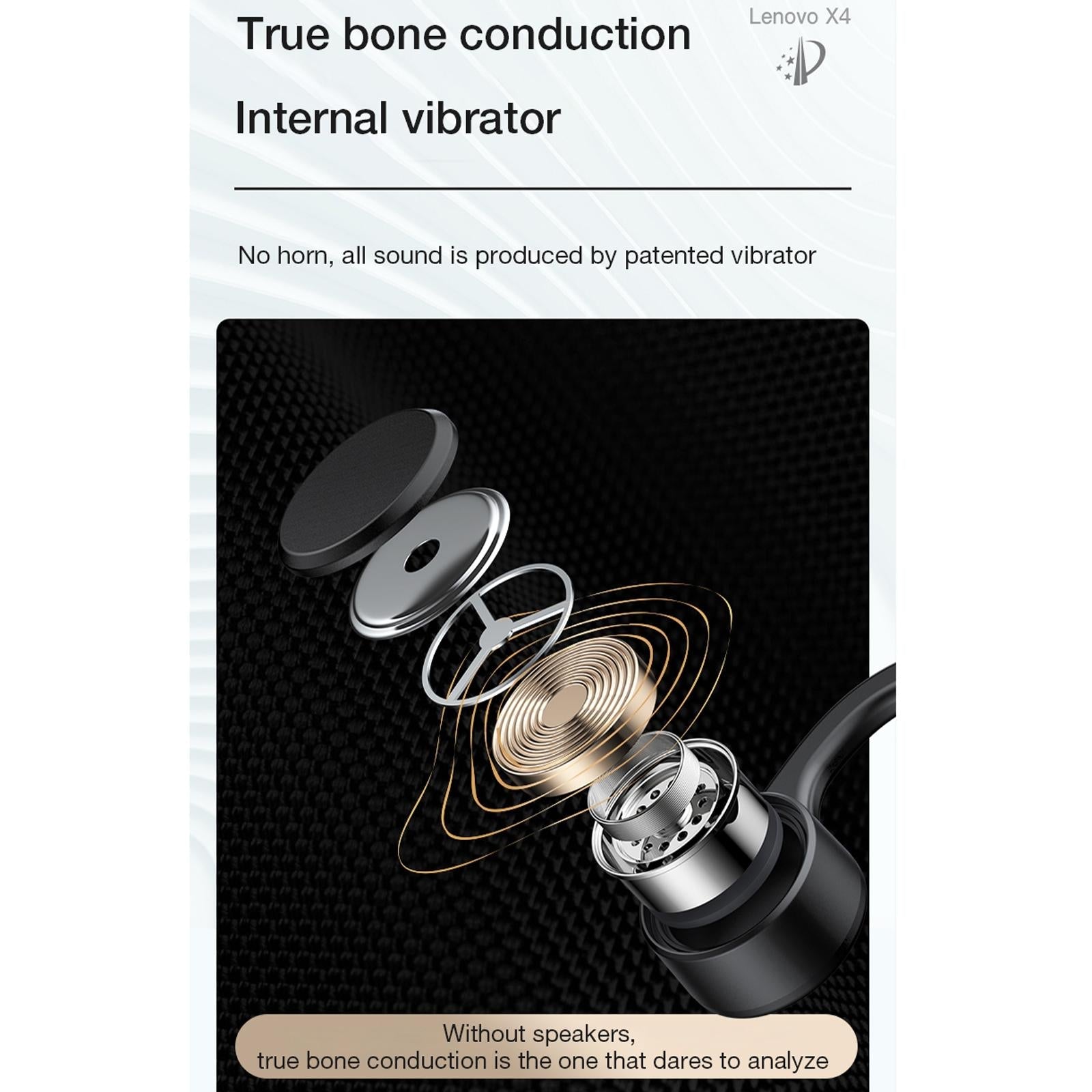 Waterproof Bone Conduction Bluetooth Earphones - Black-1915196847551549441