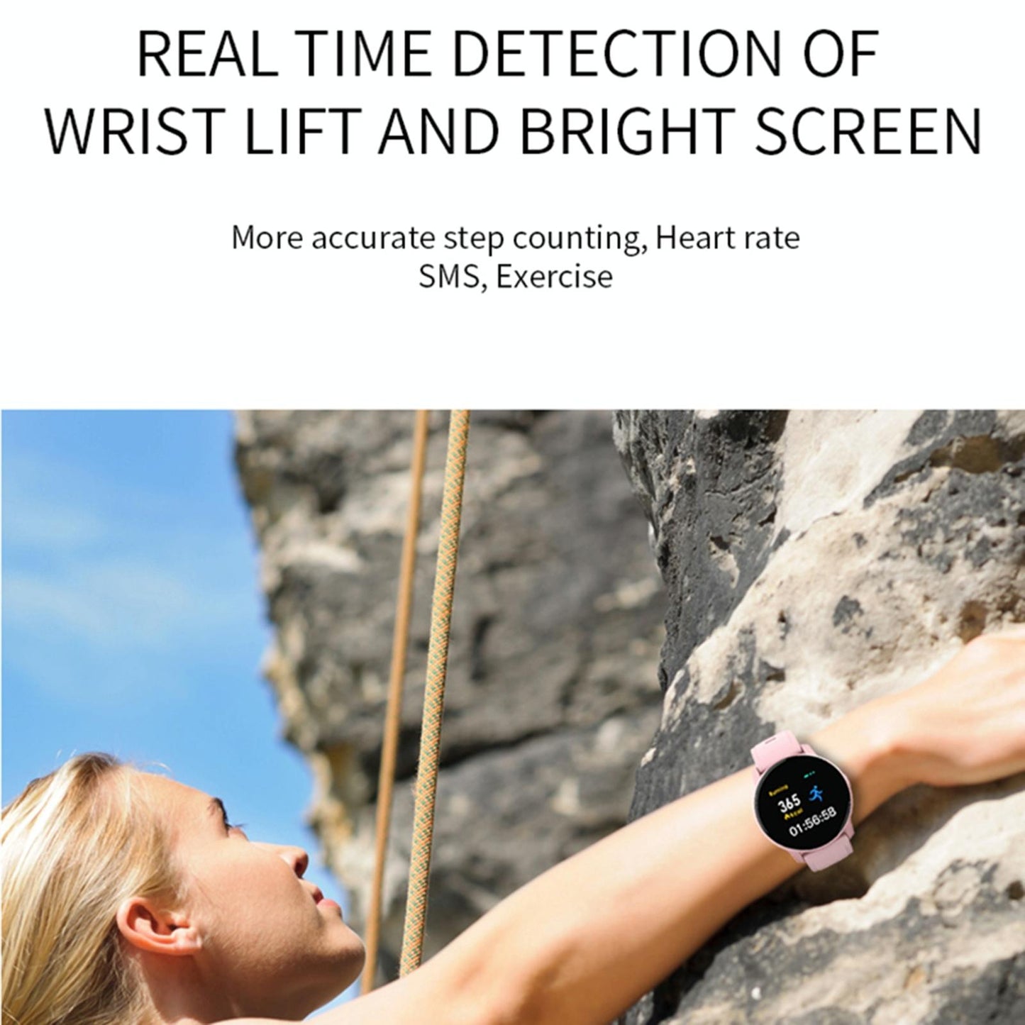 Smart Bracelet With Heart Rate Pedometer And Sleep Monitor - Blue-1915196926089891846