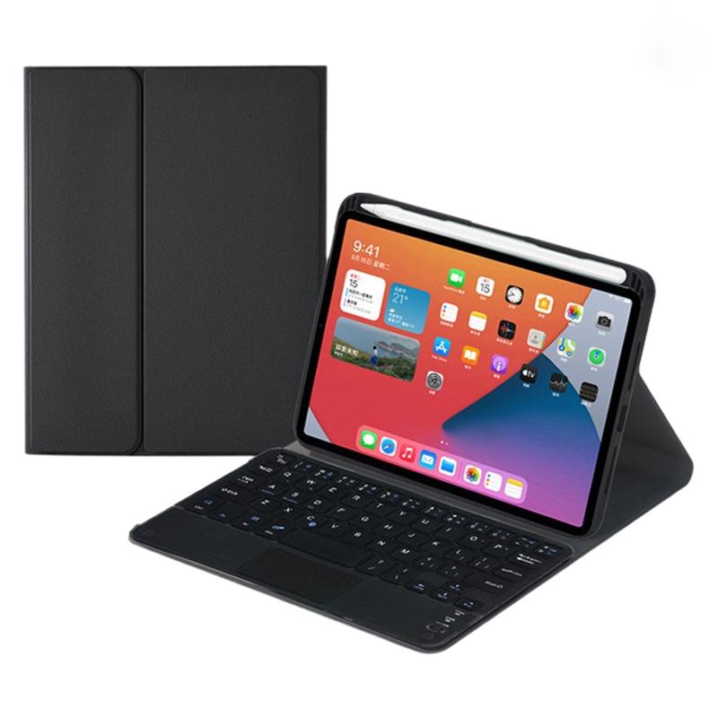 Detachable Bluetooth Keyboard Leather Tablet Case For Ipad Mini 6 With Touchpad & Holder - Black-1915196908301848582