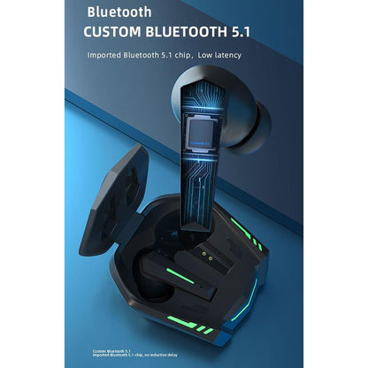 Xt80 Tws Dual Mode Bluetooth Earphones With Breathing Light And Charging Box - Black-1915196965998694401