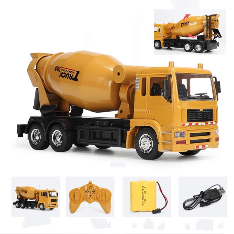 10-Ch Remote Control Mixer Truck - 2.4G Simulated Engineering Vehicle-1915197948124336133
