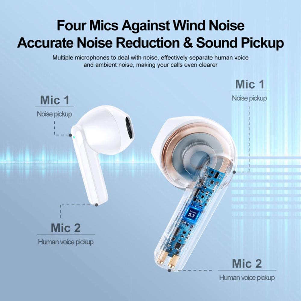 True Wireless Bluetooth Earphones With Dual-Mic - Black-1915196884809551879