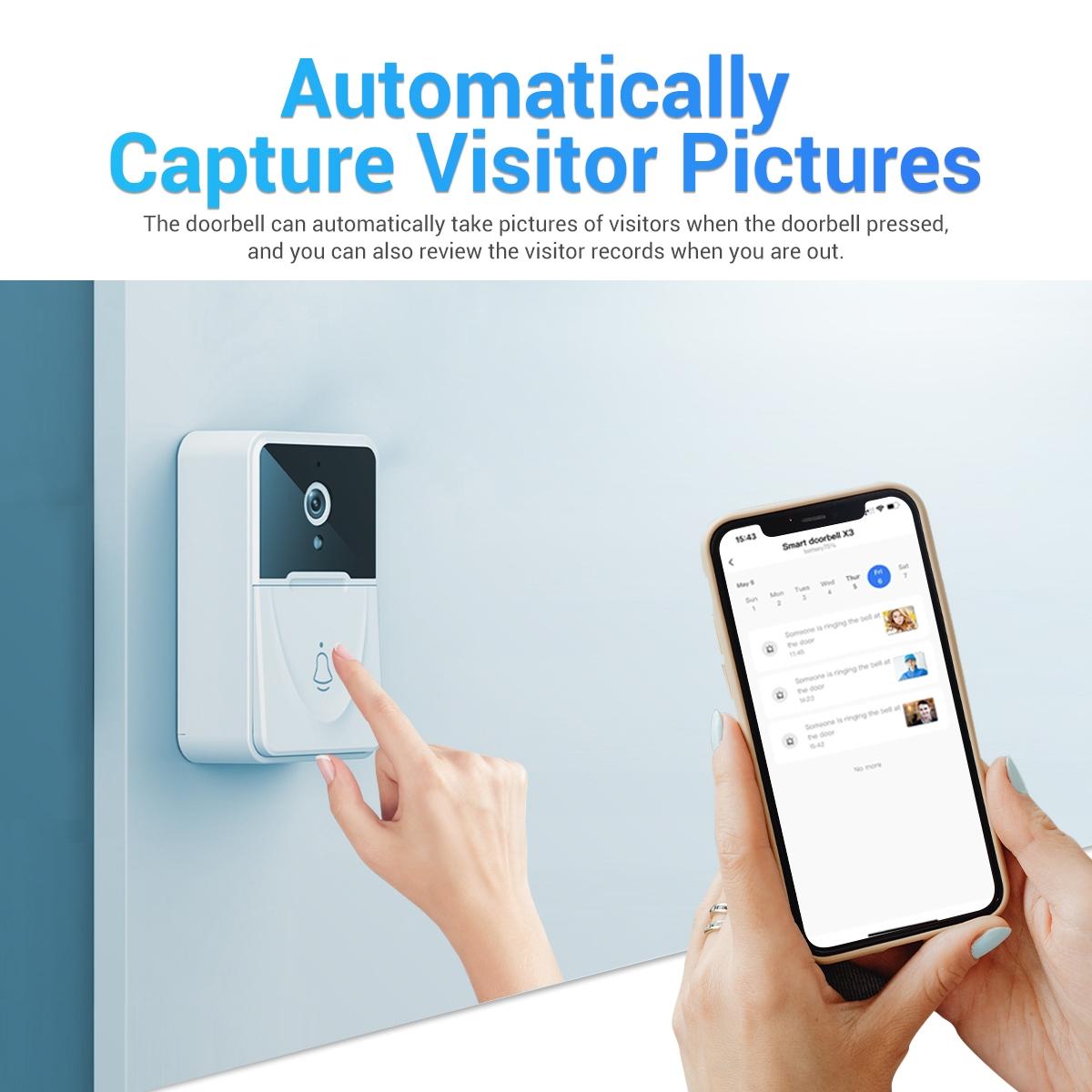 Wireless Doorbell Camera With App & Two-Way Voice & Cloud Storage - Compact-1915196997804101636