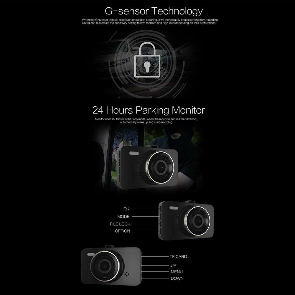 3 Car Dash Cam With 1080P Hd Night Vision & 170 Degree View-1915198045746761731