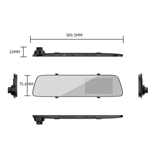 Full Hd Car Mirror Dvr Camera - 4.5 Front & Rearview-1915197574286020609