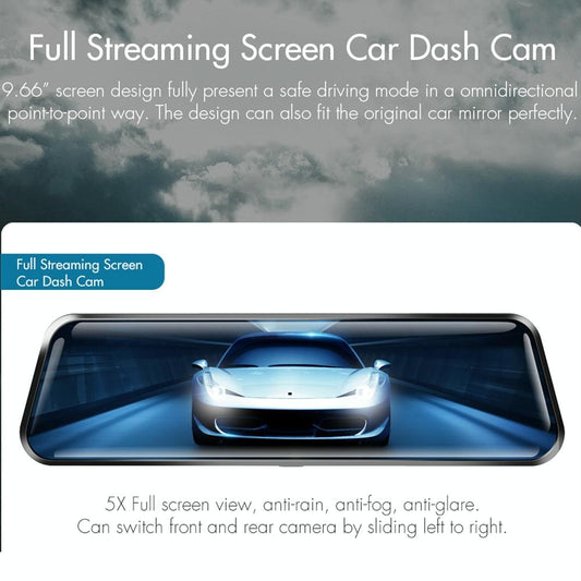 9.66 Fhd Ips Touch Screen Car Dvr With Starlight Night Vision-1915197389317214209