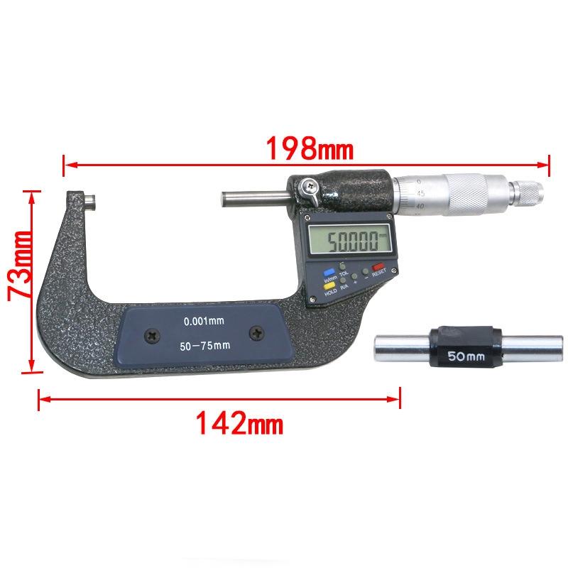 Digital Micrometer - 0.001Mm Resolution 50-75Mm Range-1922443455104159745