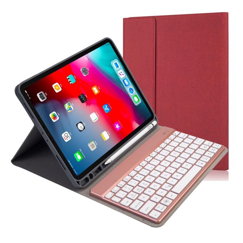 Multi-Colour Backlit Bluetooth Keyboard Case For Ipad Pro 11 With Holder & Pen Slot-1915196525219287045
