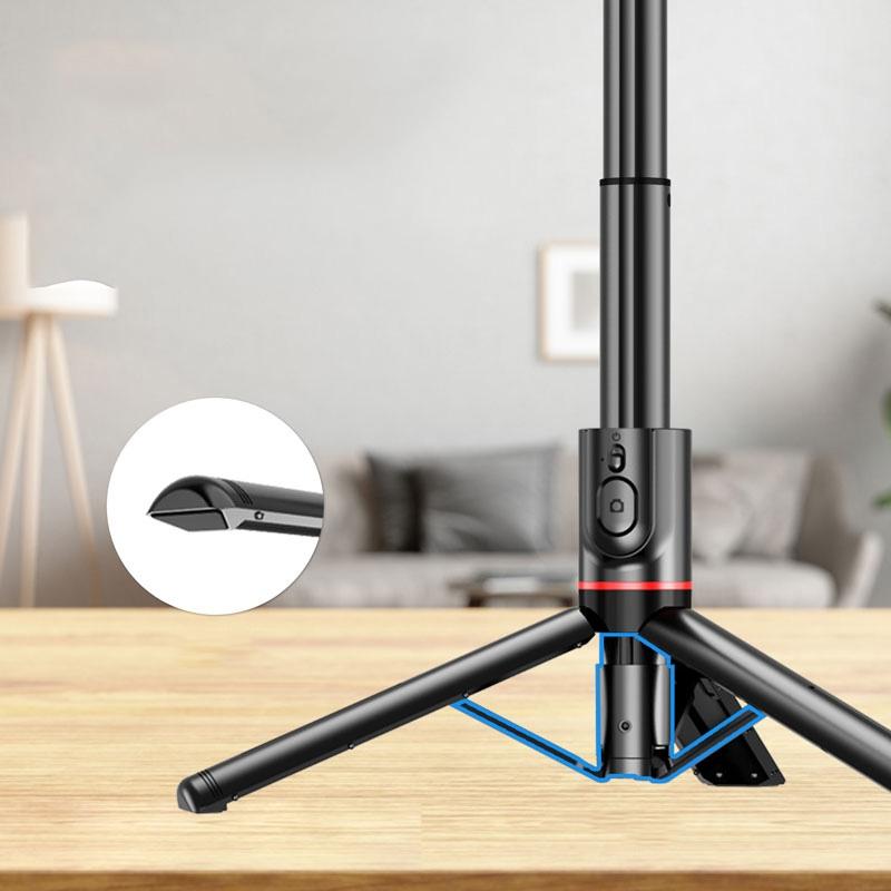 Bluetooth Remote Selfie Stick With Detachable Fill Light And Tripod-1915197885591457796