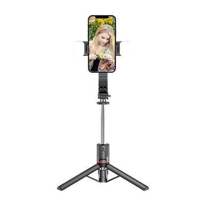 Bluetooth Remote Selfie Stick With Detachable Fill Light And Tripod-1915197885591457798