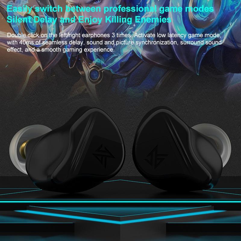 Obsidian Black Kz-Vxs Ten-Unit Coil Iron Bluetooth Earphones For Sports-1915196952245571589