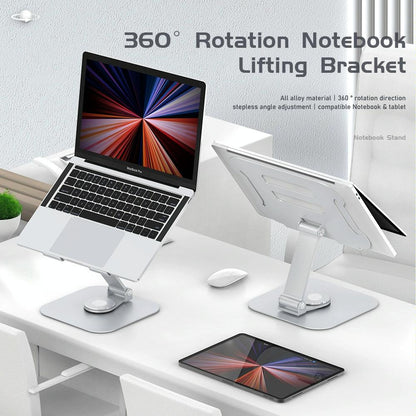 Silver Laptop Lifting Bracket - 360 Degree Rotation-1964932199883083777