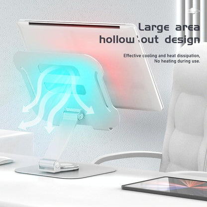 Silver Laptop Lifting Bracket - 360 Degree Rotation-1964932199883083782