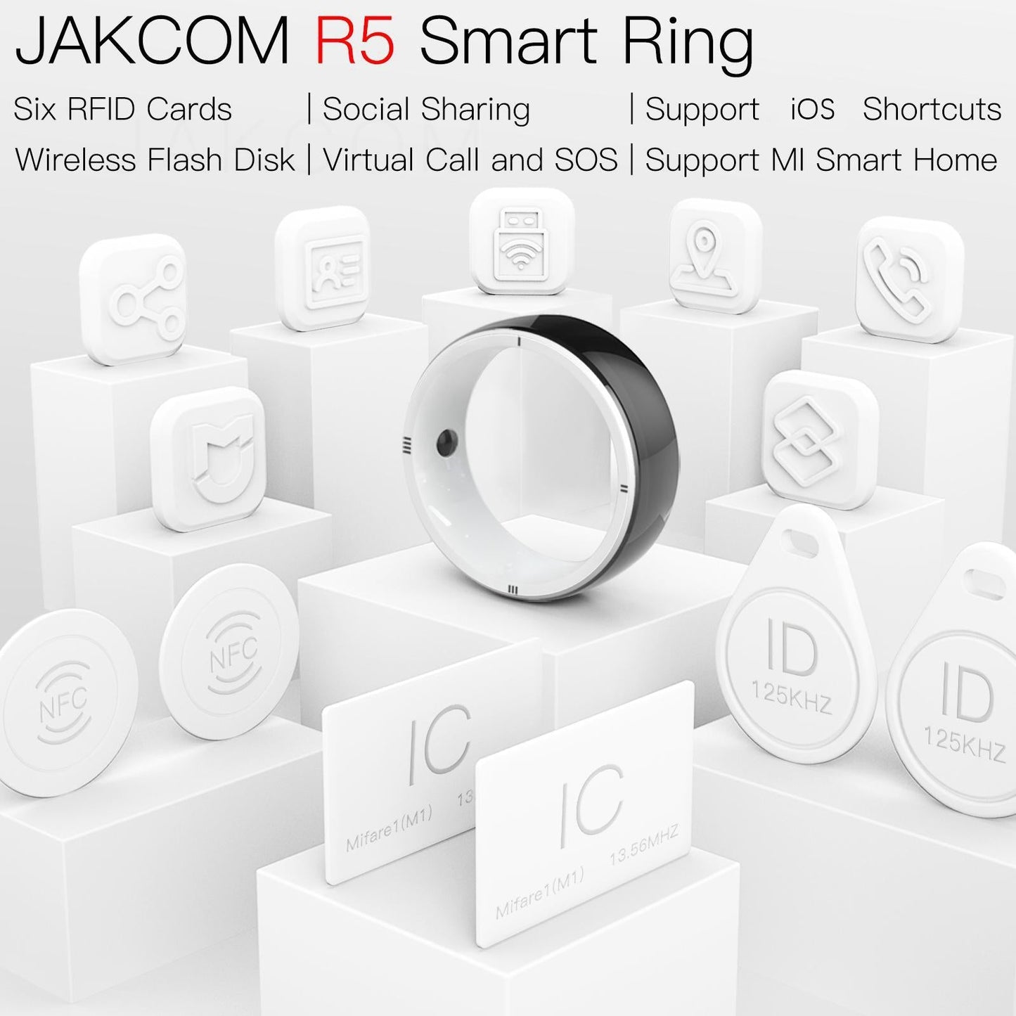 Multifunctional R5 Smart Ring - Wearable Tech-1964932350462791681